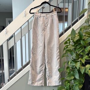 Zara corduroy pants straight leg in light gray